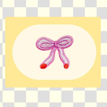 燙布貼 | 蝴蝶結(粉紅)