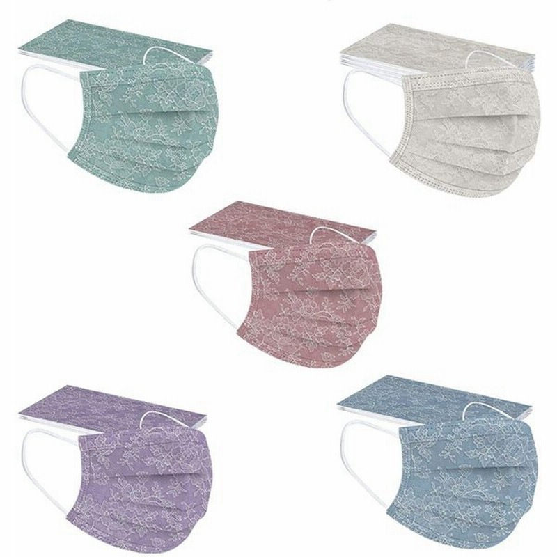 マスク 50枚 Maszone レースマスク 使い捨てマスク 超快適マスク 不織布マスク 大人用サイズ 可愛いマスク レース柄 不織布 超立体マスク 通販 Lineポイント最大get Lineショッピング