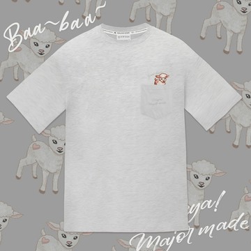 【MAJOR MADE】羊咩咩刺繡口袋大學短TEE