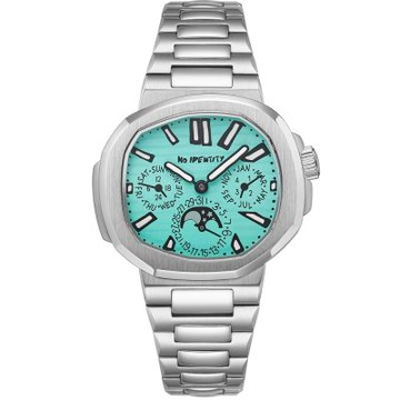 NO IDENTITY 鷹鵡螺 三口冰淇淋藍 三眼 時尚錶 男錶 手錶-PP40SS019BU1