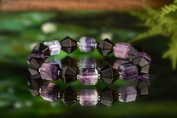 【神山晶礦】靜觀當下/紫螢石 /煙晶 專注當下/清明/穩定