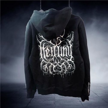 原的北歐新民謠樂隊維京森林搖滾黑重金屬重工刺繡連帽拉鏈衛衣