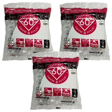 HARIO 好璃奧 錐形咖啡濾紙 VCF-01-100W  100張  3包