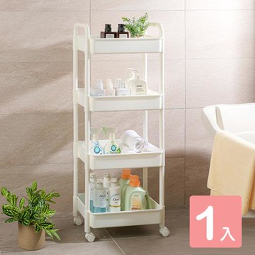 真心良品 KEYWAY 聯府小白四層活動架(附輪)-1入
