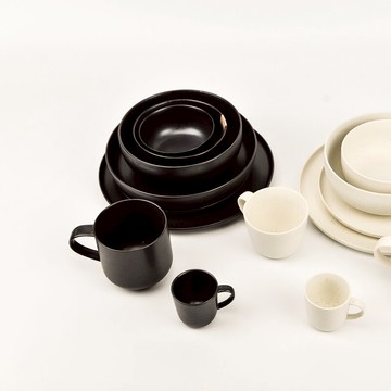 外貿出口歐式陶瓷圓盤平盤純色牛排盤新骨瓷