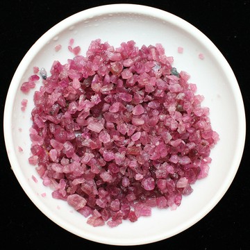 如鴻天然紅碧璽原石擺件細小顆粒美甲花瓶裝飾水晶石頭標本瓶