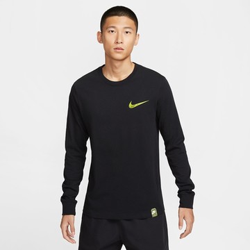 NIKE 長袖上衣 男款 運動 AS U NSW TEE LS OC MBR UNISEX 黑 FZ7957-010