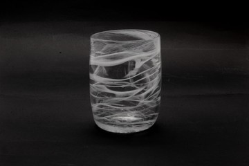 白線交織直筒玻璃杯 280ml