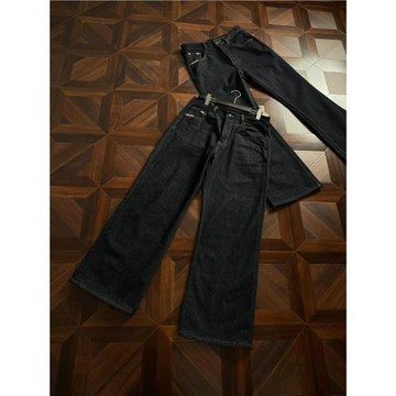 Oclin手縫針13.5盎司原牛A字直筒廓形固色牛仔褲差異化單品Denim