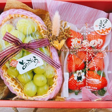 【帕查嬤嬤】🍓《初恋・予你》--日本草莓〡日本麝香葡萄 🍊🧧〡年節精緻水果禮盒