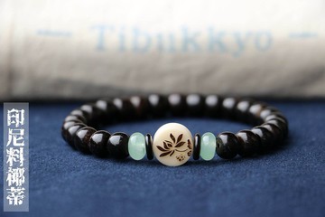 印尼料椰蒂念珠 8x6mm 菩提子 台北客製化 椰蒂佛珠設計 椰蒂手珠