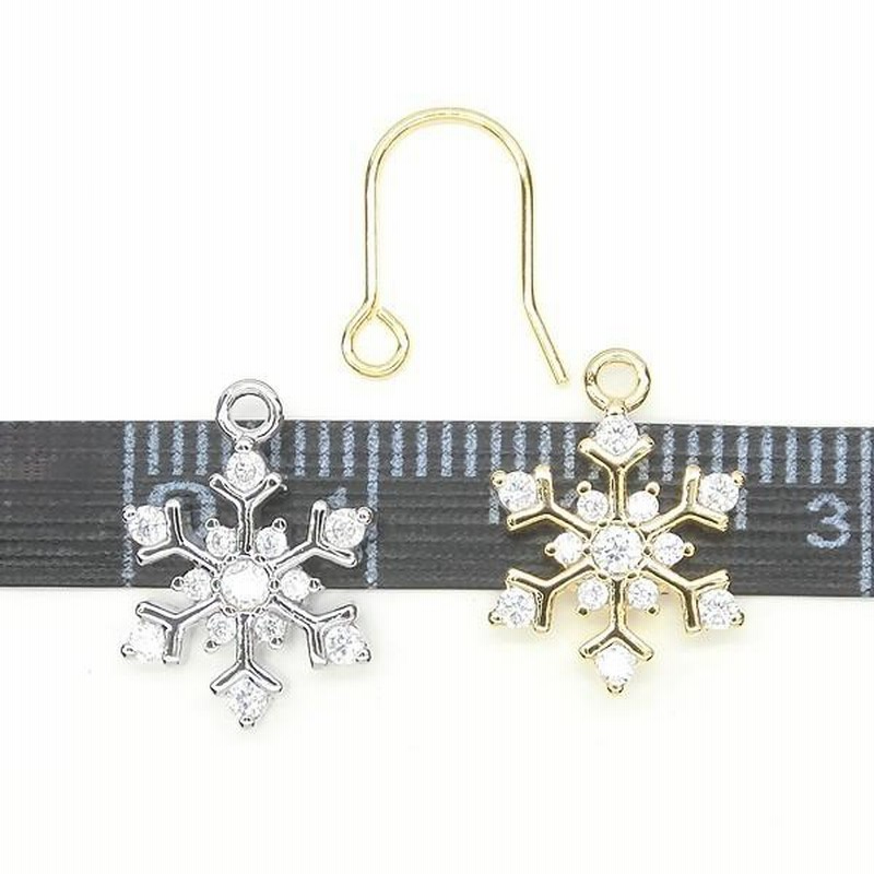 アクセサリー Snow 雪の結晶パーツ 1個入 Cubic snow crystal スノークリスタル