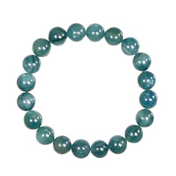 【正佳珠寶】藍綠晶 頂級貓眼藍綠晶 9.4-9.8mm 藍綠晶手珠