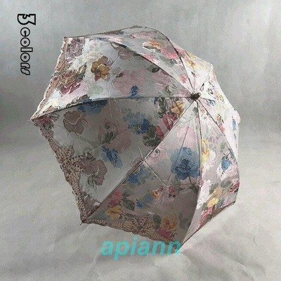 日傘折りたたみ傘花柄レディース手動傘折り畳み刺繍折りたたみ傘 2つ折 オシャレ傘袋付き可愛い女性用8本骨uvカット紫外線対策完全遮光遮熱 通販 Lineポイント最大get Lineショッピング