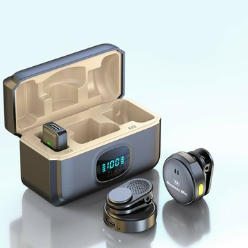 q8紐扣磁吸無線領夾麥克風手機直播戶外錄視頻收音降噪無線話筒【宜家良品百貨】