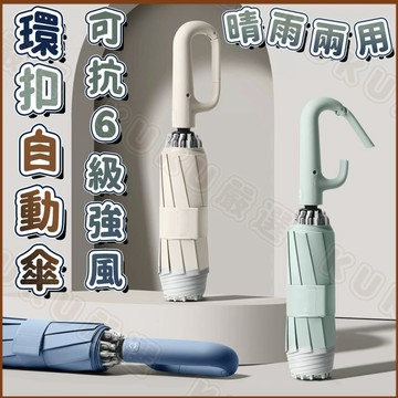 🟤環扣自動傘🟤雨傘 自動傘 雨傘防潑水 雨傘大傘面 輕量雨傘 晴雨兩用傘 自動晴雨傘 抗強風雨傘 遮陽傘 晴雨兩用自動傘