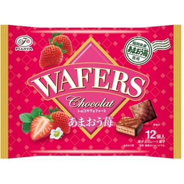 不二家可可威化餅乾12P草莓63.6g