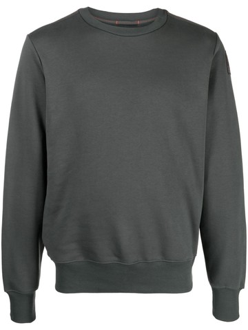 Parajumpers - logo-patch jersey sweatshirt - men - Polyester/Cotton - XL - Green