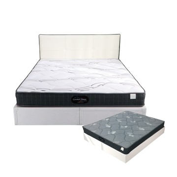 LOGIS 瑞恩5尺彈簧床 標準雙人床 壓縮卷包床 捲包床【E221B-5M】白