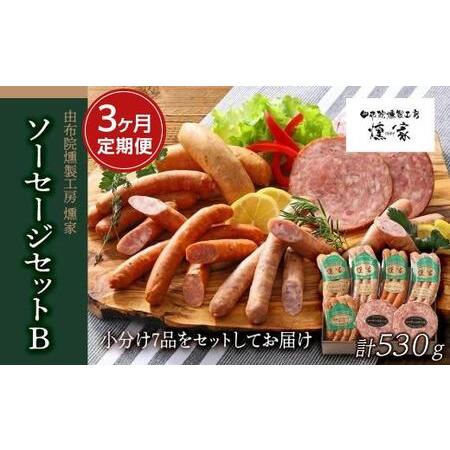 ふるさと納税 ソーセージセットB 計530g×３回＜小分け7品をセットしてお届け＞ 大分県由布市