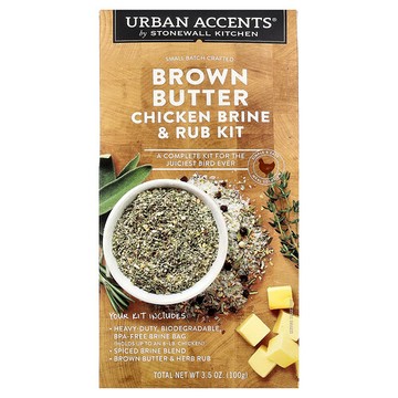 Urban Accents, 黃油雞醃制與揉搓套裝，3.5 盎司（100 克）