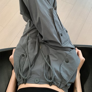 梨形身材的剋星！工裝褲 寬褲 涼感褲 設計感 美式工裝褲 高腰 抽繩 涼感寬褲 闊腿褲女 涼感長褲 顯瘦長褲 大尺碼長褲