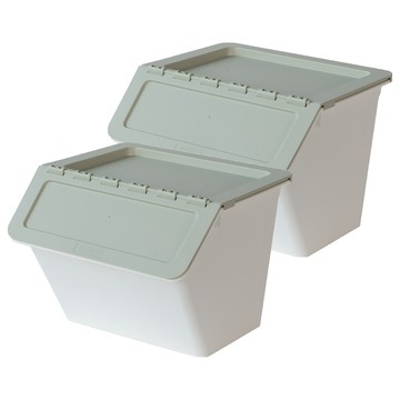 SHUTER 樹德 大嘴鳥家用整理箱 15L MHB-3332  255 x 325 x 328mm  淺黛綠色 + 雪白色  2個