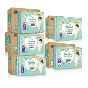 幫寶適 散熱拉拉褲 M-XXL 嬰兒褲型紙尿褲/尿布 (2箱組)