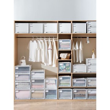 收納箱透明家用衣柜收納神器抽屜式收納盒塑料衣服衣物整理收納柜