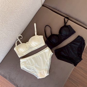 ISA_慾望城市 高級感法式緞面鋼圈內衣套組_56014