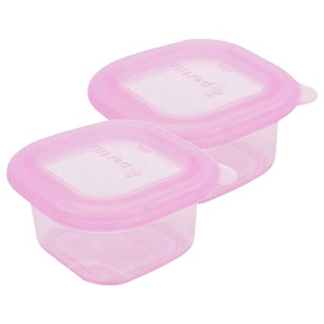 partita 帕緹塔 全矽膠輔食盒  100ml  粉色  2個