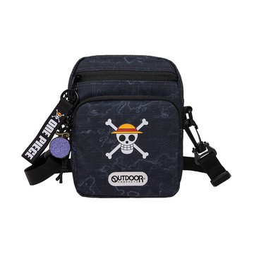 【OUTDOOR】ONE PIECE航海王魯夫直式側背包-黑色 ODOP24M03BK