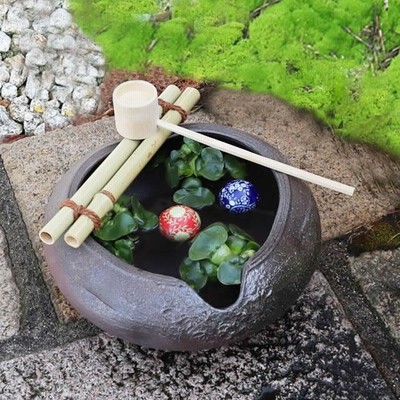 益子焼 蹲（つくばい） 水連鉢