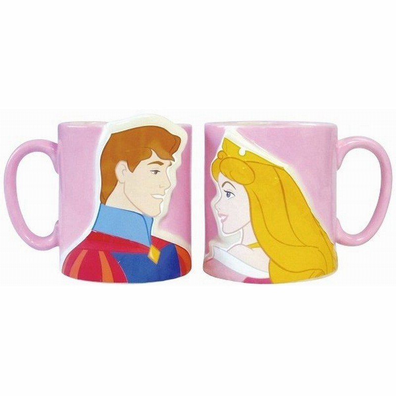 ディズニー 眠れる森の美女 オーロラ姫 Amp フィリップ王子 キス ペア マグカップ 300ml San2578 日用 食器 通販 Lineポイント最大0 5 Get Lineショッピング