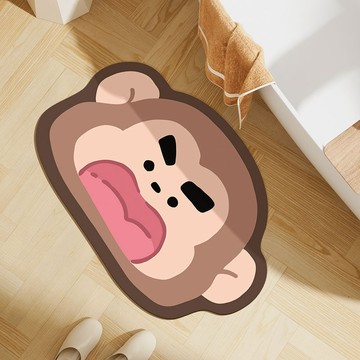 台灣出貨👑矽藻泥地墊 可愛動物地墊 衛生間吸水地墊 門口防摔防滑腳墊 吸水速乾浴室地墊 吸水地墊 可愛小動物地墊