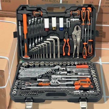 汽修工具⭕可開統編  汽修工具套裝套筒扳手多功能套裝組合棘輪板手修車套管五金工具箱