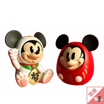 （現貨）URDU 福部屋 迪士尼 招財達摩 系列盲盒 盒玩 正版 盲抽 轉蛋 盒抽 米奇 唐老鴨 夜光 招財貓 玩具有毒