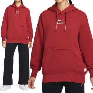Nike As Nsw Flc Os Po Hd CNY 女款 紅色 Oversize 連帽 長袖 IQ3826-613