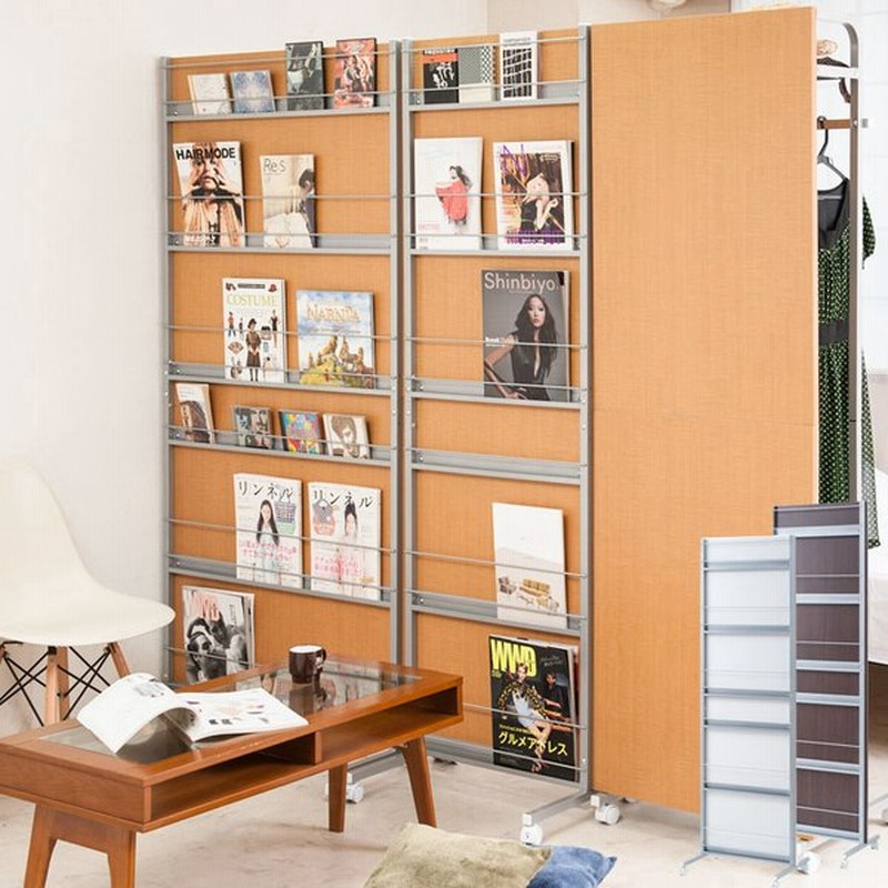 マガジンラック パーテーション キャスター付き 幅60cm 衝立 間仕切り 日本製 通販 Lineポイント最大get Lineショッピング