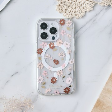 【kate spade】iPhone 15系列 MagSafe 精品手機殼 初春花語｜質感推薦 清新百搭｜禮物推薦