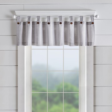 Elrene Home Fashions Tucker Ticking Stripe Window Valance, 15 x 60