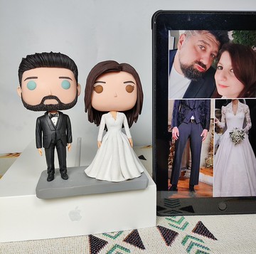 客製化3D人像公仔 訂製手工Funko Pop情侶父母夫妻結婚週年禮物