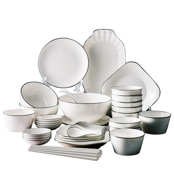 碗碟套裝家用北歐網紅ins 創意簡約情侶6-12人食月子碗筷餐具盤子