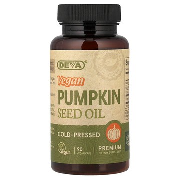 Deva, 全素南瓜籽油，500 毫克，90 粒全素膠囊