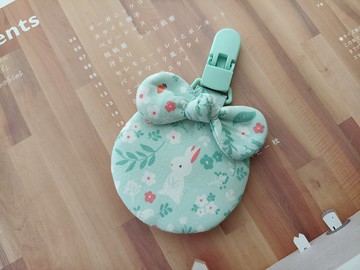 【5日內出貨】小兔子 蝴蝶結扭扭 圓型平安符袋 彌月禮物 平安