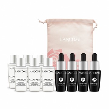 LANCOME 蘭蔻 超極限肌因賦活露(7ml)X4+超極光活粹晶露(10ml)X6-贈品牌束口袋-國際航空版