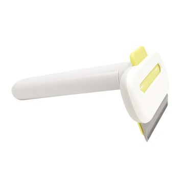 PLATA 寵物毛刷  白色 + 黃色  1支