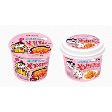 韓國🇰🇷Samyang 三養 奶油白醬辣雞炒麵 105g｜寬粉164.5g粉紅卡邦尼口味｜微辣濃郁起司風味