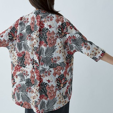 和風罩衫 - 織花