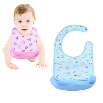 【粉嫩Baby】可拆式寶寶圍兜  (3入組) 顏色隨機